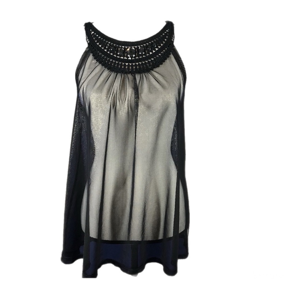 Free People Women’s Sheer Metallic Racerback Tank